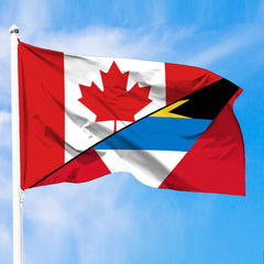 Antigua Barbuda Flag With Canada Flag