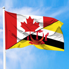 Brunei Flag With Canada Flag