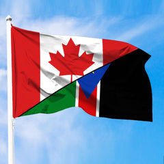 South Sudan Flag With Canada Flag