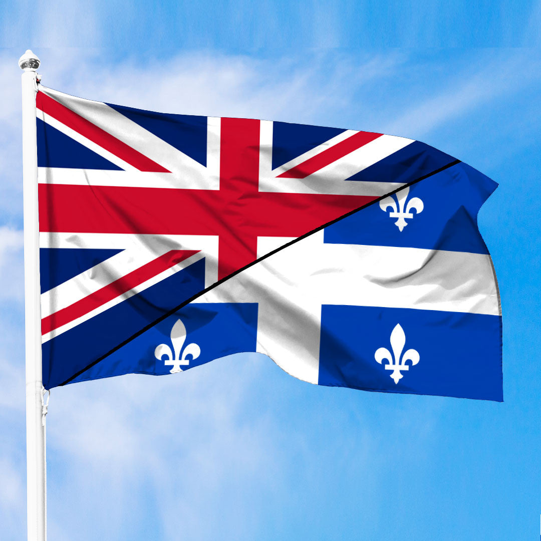 Canada Flag Of Quebec Flag With United Kingdom Flag