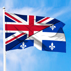 Canada Flag Of Quebec Flag With United Kingdom Flag