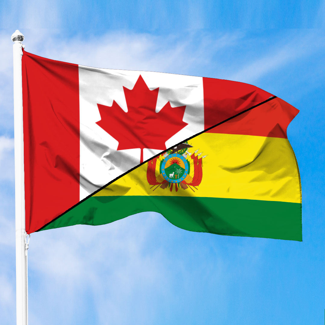 Bolivia Flag With Canada Flag