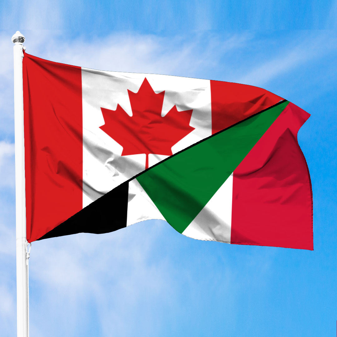 Sudan Flag With Canada Flag