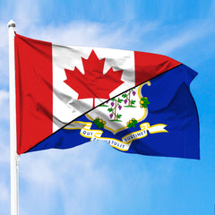 Connecticut Flag With Canada Flag