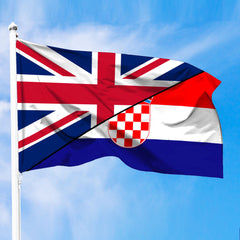 Croatia Flag With United Kingdom Flag