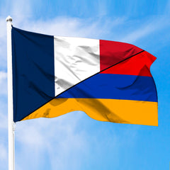 Armenia Flag With France Flag