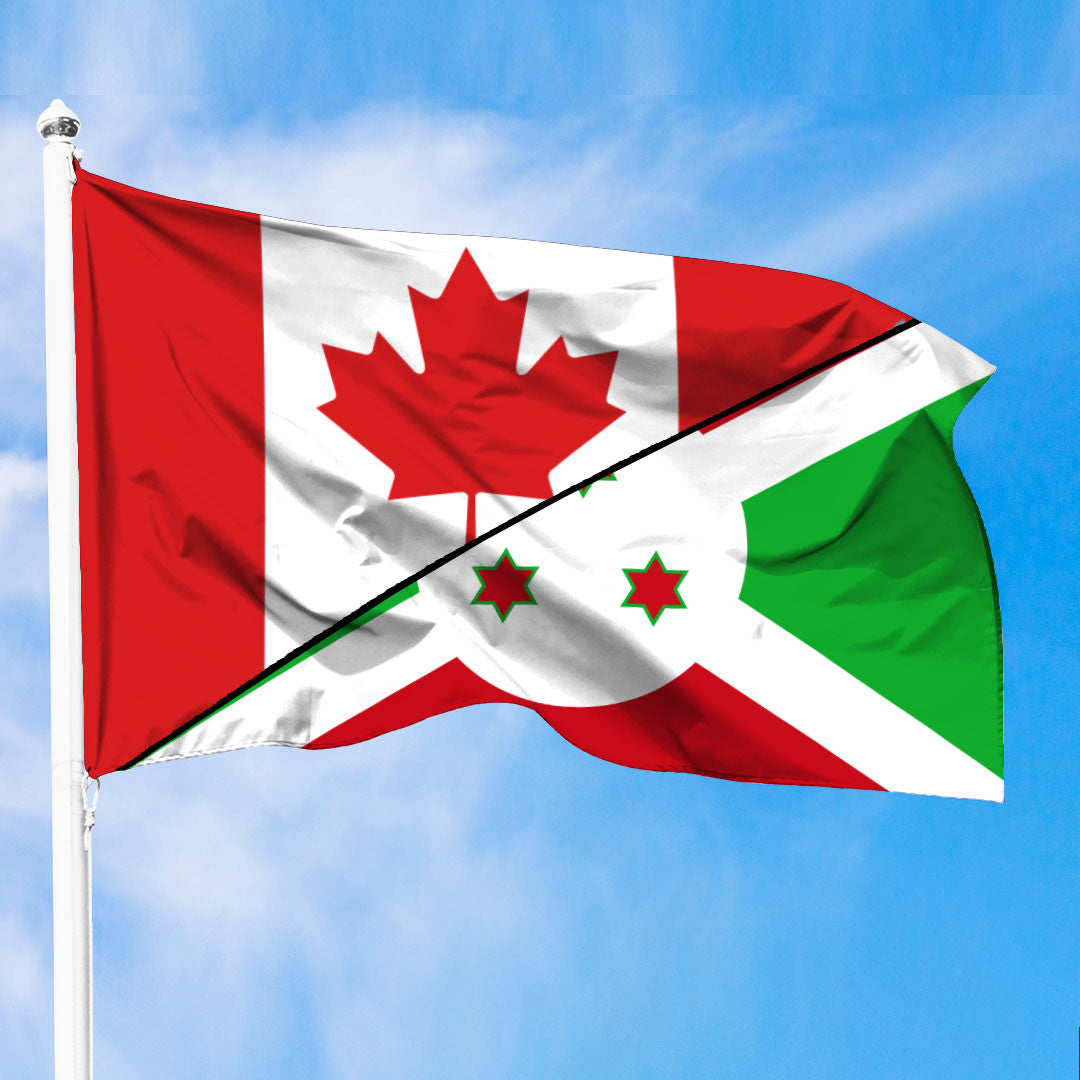 Burundi Flag With Canada Flag