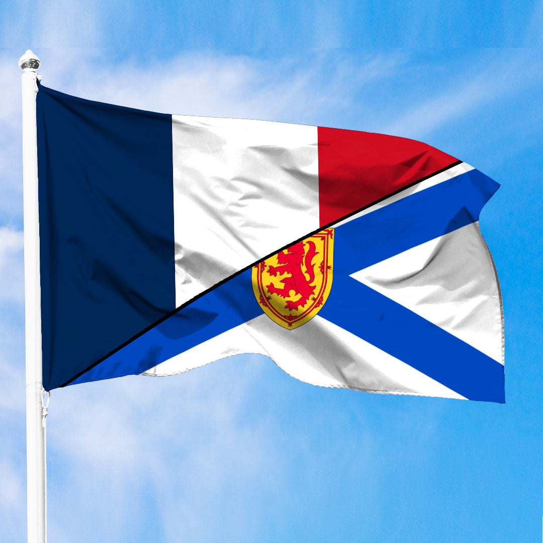 Canada Flag Of Nova Scotia Flag With France Flag