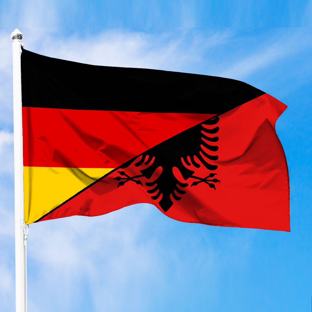 Albania Flag With Germany Flag