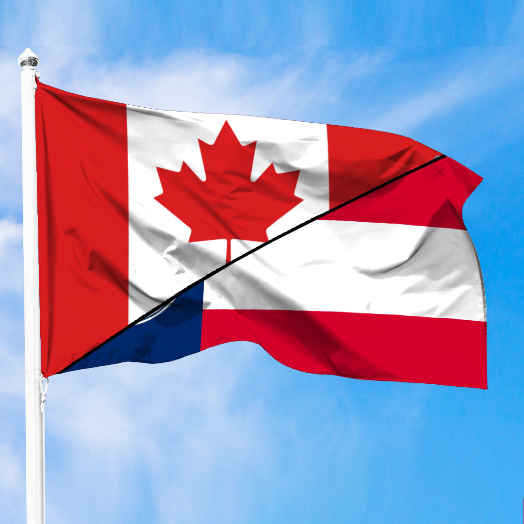 State Of Georgia 1920 1956 Flag With Canada Flag