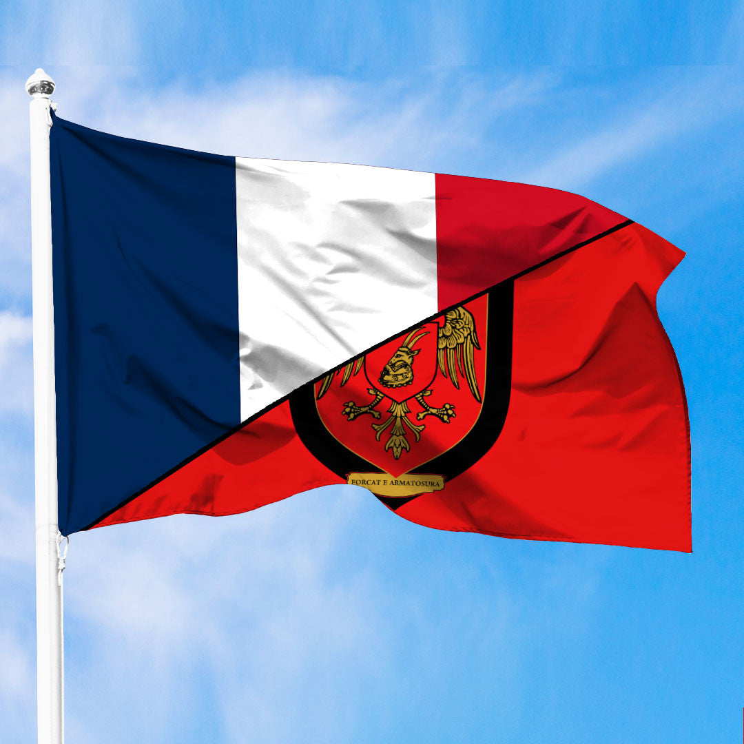 Albania Albanian Armed Forces Flag With France Flag