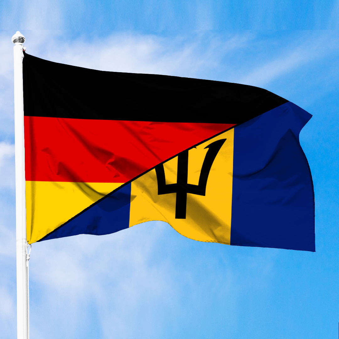 Barbados Flag With Germany Flag