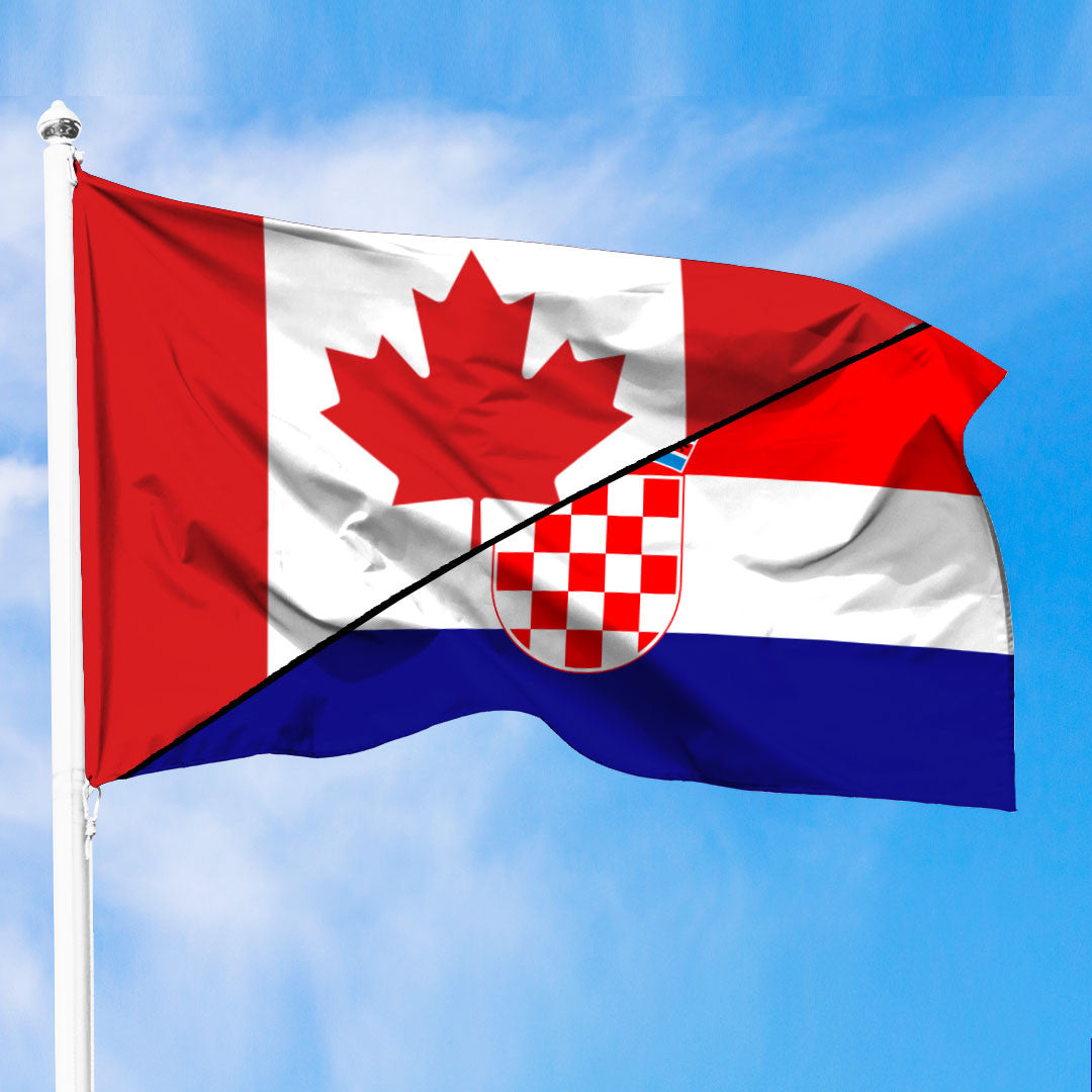 Croatia Flag With Canada Flag