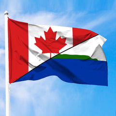 Uruguay Flag With Canada Flag