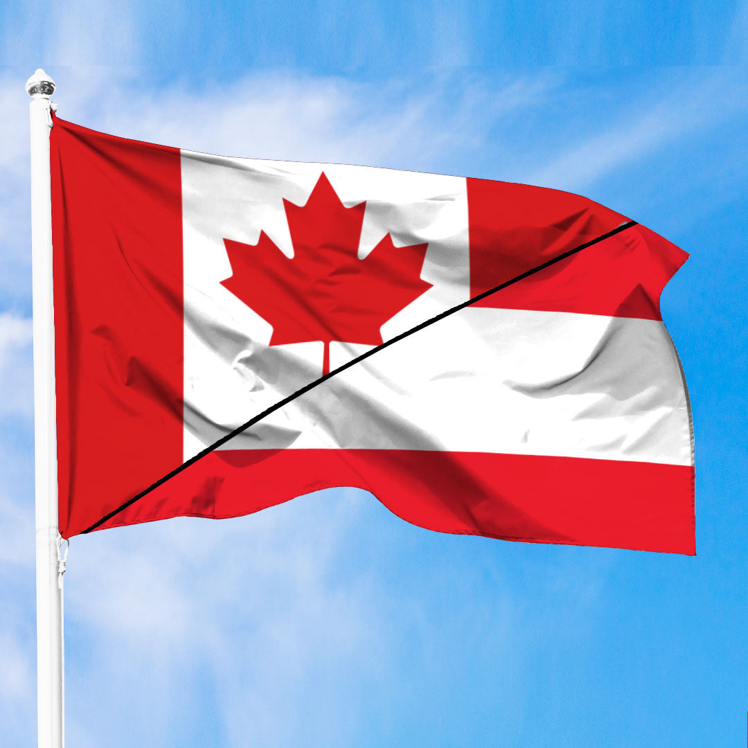 Austria Flag With Canada Flag