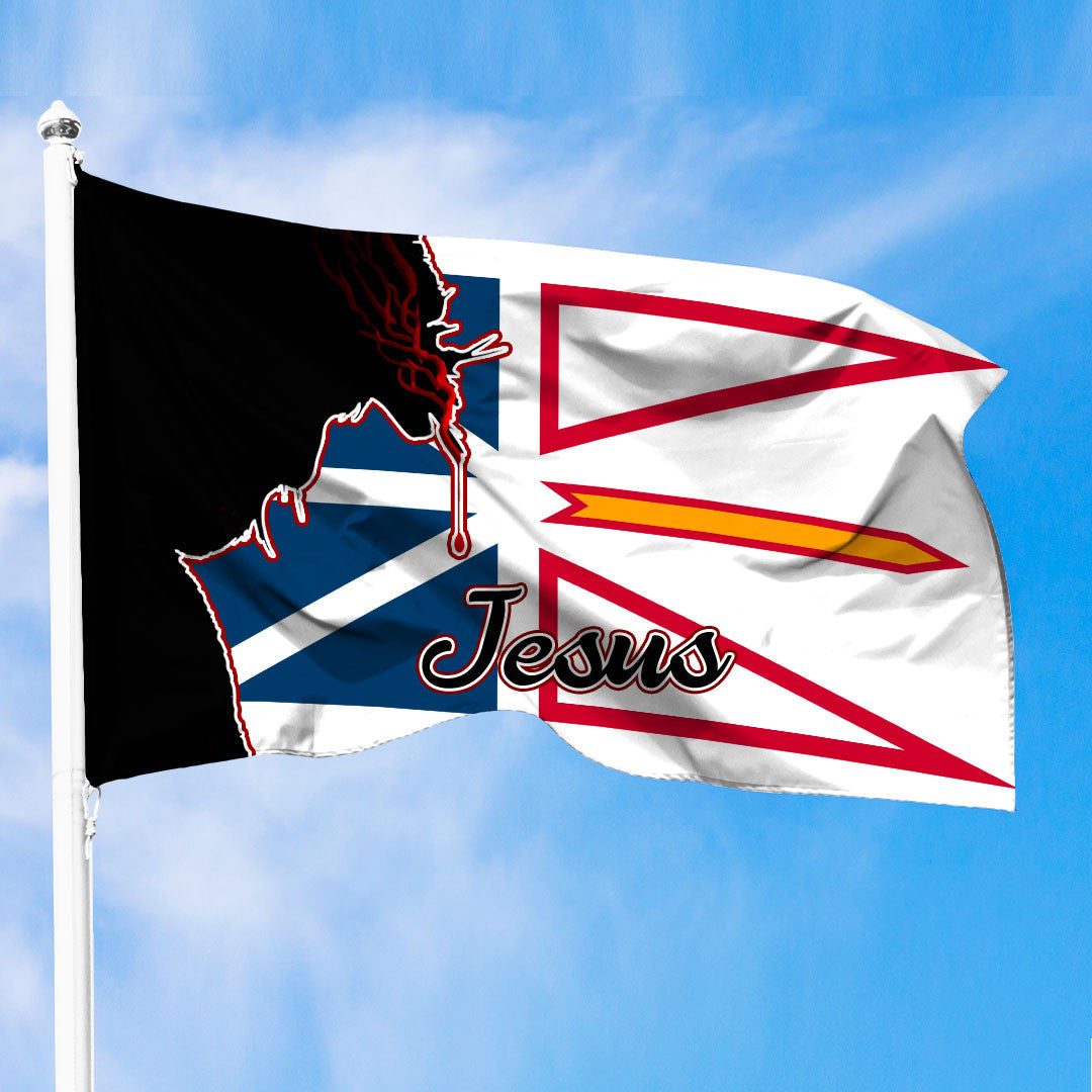 Canada Of Newfoundland & Labrador Jesus Premium Flag