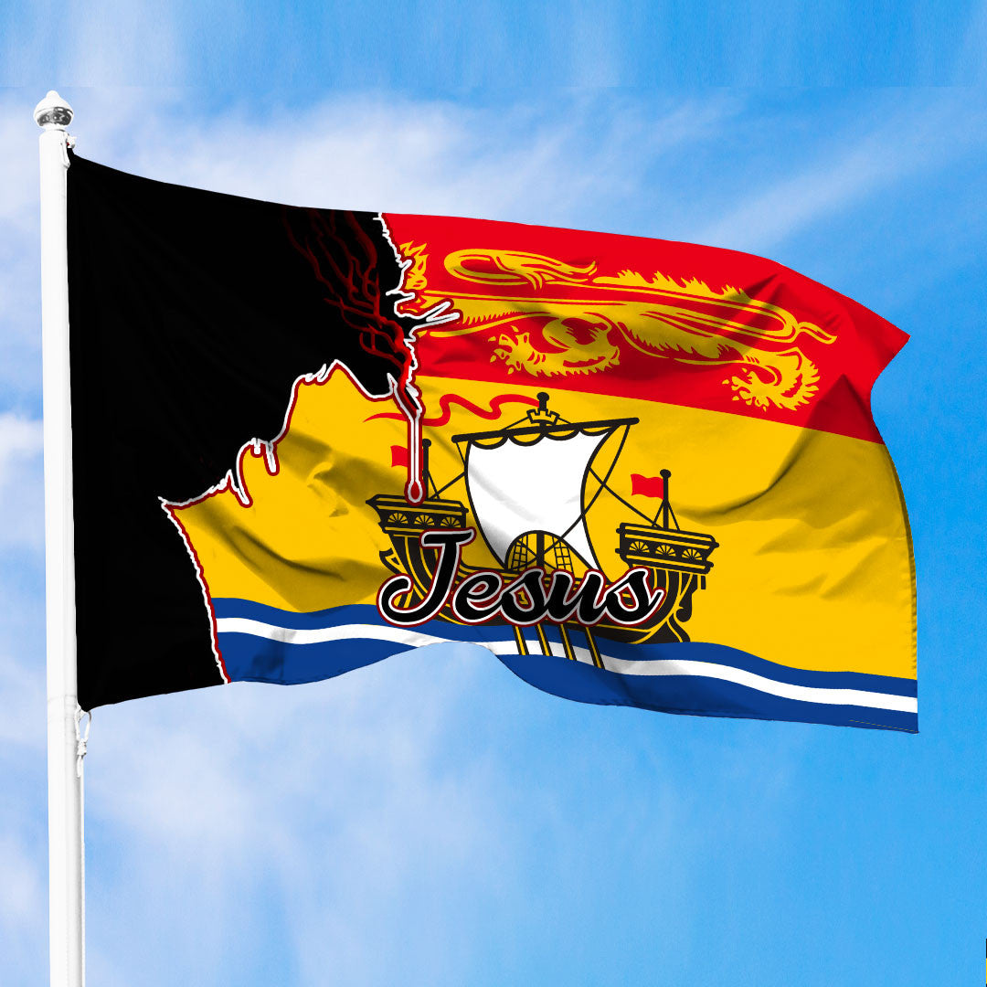 Canada Of New Brunswick Jesus Premium Flag