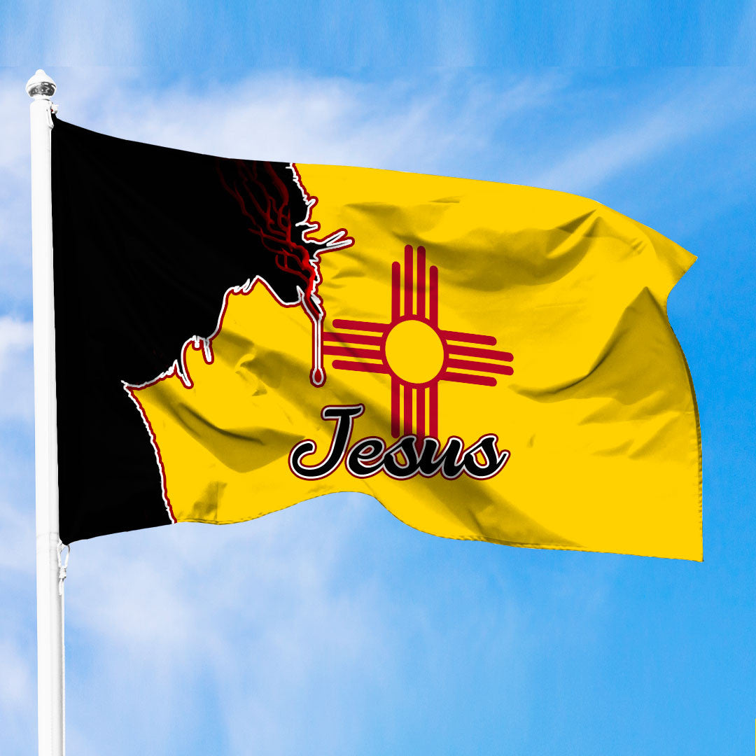 New Mexico Jesus Premium Flag