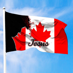 Canada Jesus Premium Flag