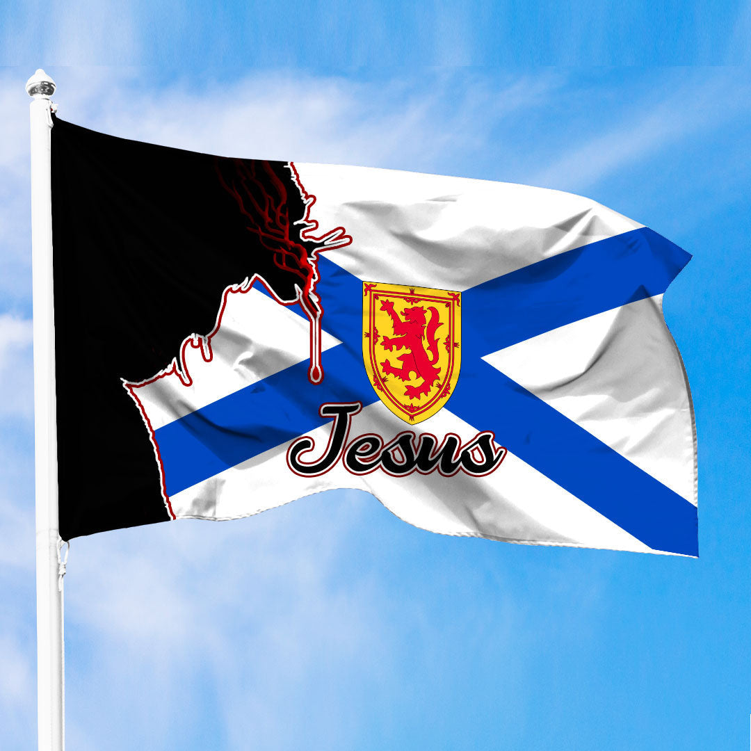 Canada Of Nova Scotia Jesus Premium Flag