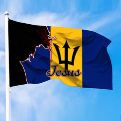 Barbados Jesus Premium Flag