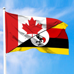 Uganda Flag With Canada Flag