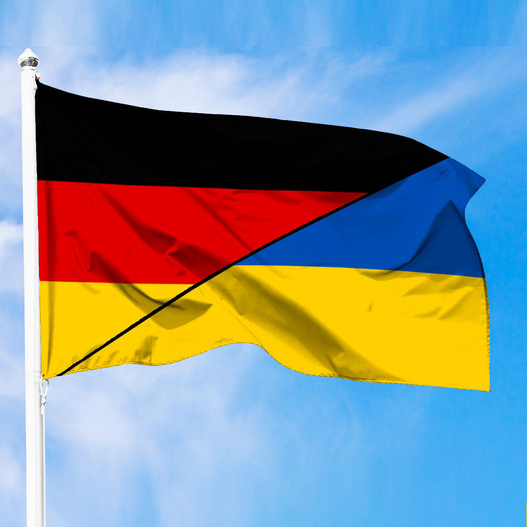 Ukraine Flag With Germany Flag