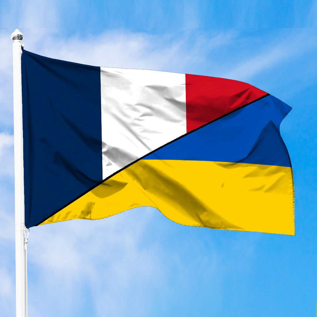 Ukraine Flag With France Flag