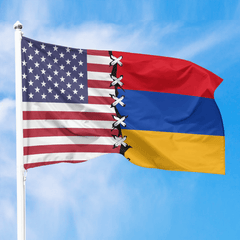 United States Sew Up With Armenia Flag