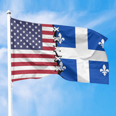 United States Sew Up With Canada Flag Of Quebec