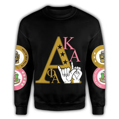 Alpha Phi Alpha AKA Black Sweatshirt