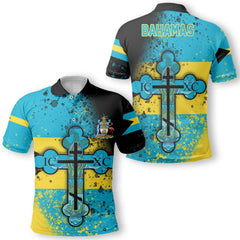 Bahamas Polo Shirt Flag & Coat Of Arms Orthodox Style