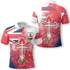 Bermuda Polo Shirt Flag & Coat Of Arms Orthodox Style