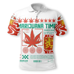 Bulgaria Polo Shirt Flag & Coat Of Arms Marijuanas Style