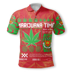 Burundi Polo Shirt Flag & Coat Of Arms Marijuanas Style