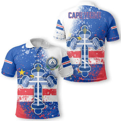 Cape Verde Polo Shirt Flag & Coat Of Arms Orthodox Style