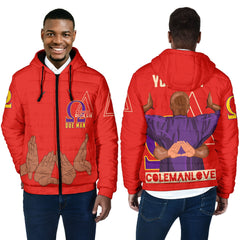 Custom DST & OPP Men Hooded Padded Jacket Coleman Love Style