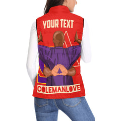 Custom DST & OPP Women Padded Jacket Vest Coleman Love Style