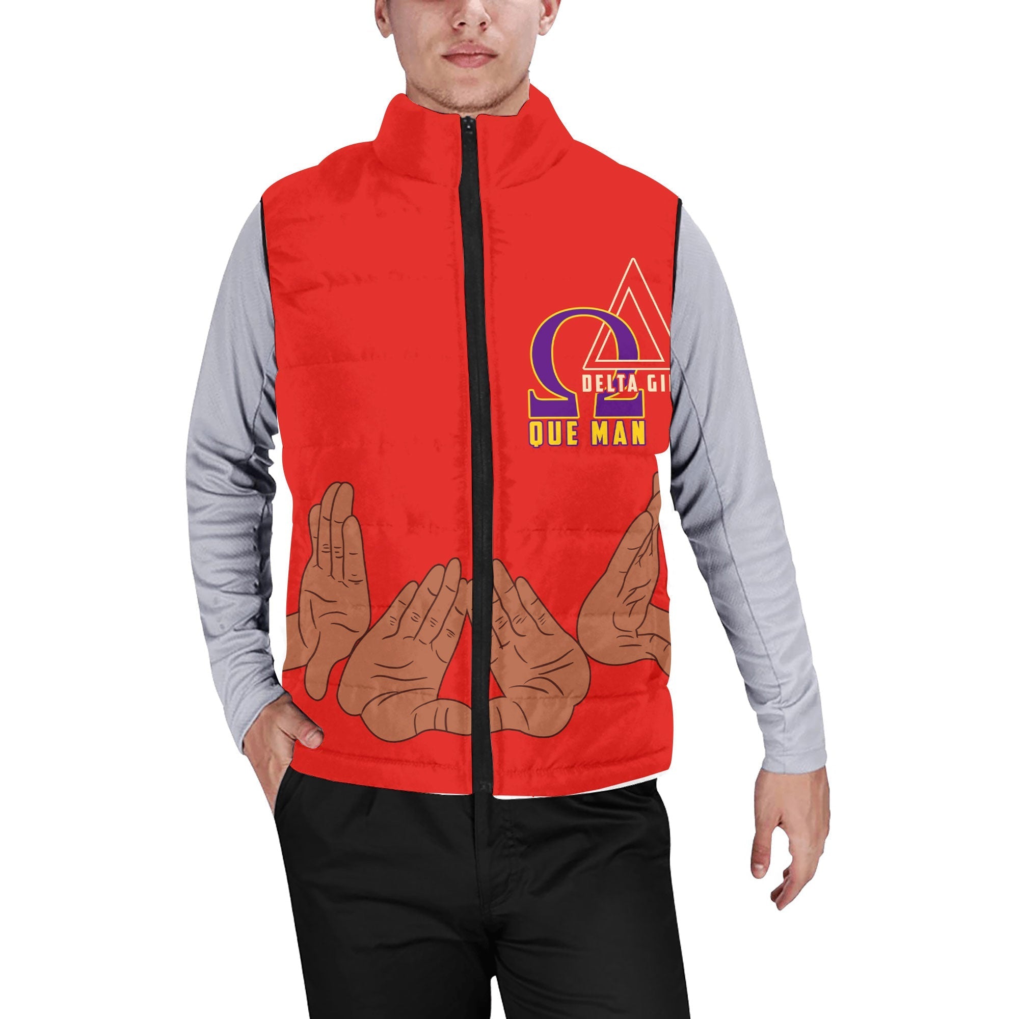 Custom DST & OPP Men Padded Jacket Vest Coleman Love Style