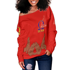 Custom DST & OPP Women Off Shoulder Sweatshirt Coleman Love Style