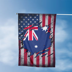 American Australian Flag, US And Australia Polyester The Scratch Style 3