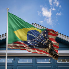 American Brazilian Flag, US And Brazil Polyester The Original Style 2