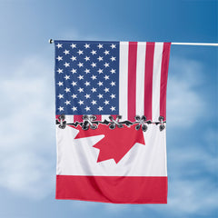 American Canadian Flag, US And Canada Polyester Sew Together Style 3