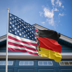 American German Flag, US And Germany Polyester Sew Together Style 2