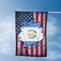 American Guatemalan Flag, US And Guatemala Polyester The Scratch Style 3