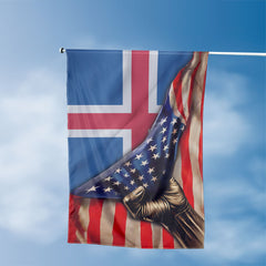 American Icelandic Flag, US And Iceland Polyester The Original Style 3