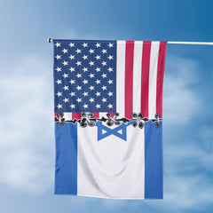 American Israeli Flag, US And Israel Polyester Sew Together Style 3