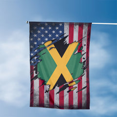 American Jamaican Flag, US And Jamaica Polyester The Scratch Style 3