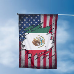 American Mexican Flag, US And Mexico Polyester The Scratch Style 3