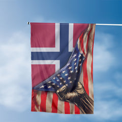 American Norwegian Flag, US And Norway Polyester The Original Style 3